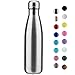 Water Bottle Stainless Steel BPA Free Leak Proof Large Capacity Cola Shape Flask Kids Thermoses for Sports Travel Outdoor (Stainless Steel 4pc,17oz)