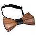 Mr.Van Natural Wood Bow Ties Handcrafted Wooden Adjustable Bowties with Gift Box Gifts for men