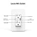 WiFi Smart Wall Outlet Receptacle - Duplex Receptacle Outlet Plug 15 Amp, Tamper Resistant Wall Socket USB Outlet, Compatible with Alexa Google Assistant and IFTTT, No Hub Required