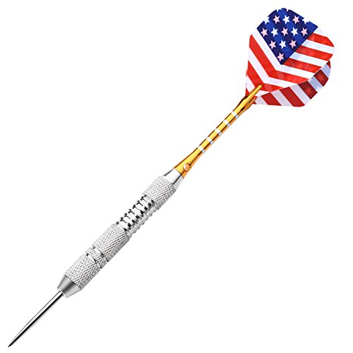 ROSE KULI Steel Tip Darts 24 Grams Brass Barrels Stainless Needle with Different Style Flights - Thumbnail 2