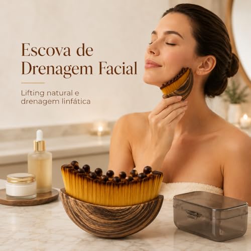 Massageador Linfático Escova Dranagem Modeladora Alivia Inchaço