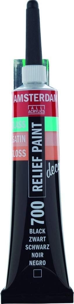 Decorfin RELIEF (Gutta Outliner) PAINT BLACK - 20ml, 20 ml (Pack of 1)