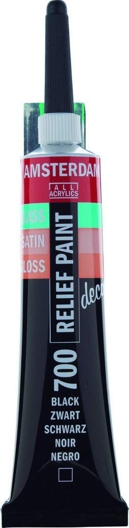 Decorfin RELIEF (Gutta Outliner) PAINT BLACK - 20ml