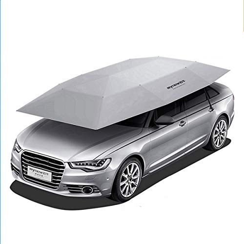 Exterior Accessories Portable Semi-auto Outdoor Car Umbrella Sunshade Roof Cover Tent Protection - (Color: Silver) - Thumbnail 2