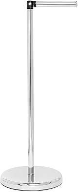 Pristine Free Standing Toilet Roll Holder Stand – Chrome Finish, 5 Rolls Storage view 8