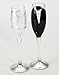 Cypress Home Beautiful Wedding Champagne Flute Gift Set - 2 x 3 x 10 Inches Homegoods and Accessories for Every Space