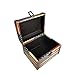 DreamsEden Vintage Wooden Storage Box with Handle - American Flag Pattern Design Treasure Chest for Home Decoration