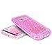 Galaxy S8 Case, Dexnor Glitter 3D Bling Sparkle Flowing Quicksand Liquid Bumper Clear 3 in 1 Shockproof TPU Silicone + PC Heavy Duty Protective Defender Cover for Samsung Galaxy S8 - Pink