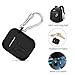 LIKDAY AirPods Case with Strap Protective Silicone Cover with Carabiner for Apple Airpods Accessories ( Black )
