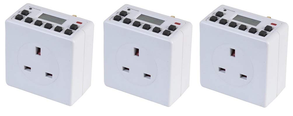 Pro Elec PEL00875 Co MPact 24-Hour Digital Plug-In Timers, Pack of 3