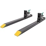 30'' Clamp on Loader Bucket Skidsteer Tractor Pallet Fork 1500lbs Capacity