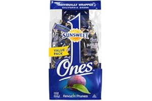 VEMAX STORE Gold Label Ones, Super Select California Individually Wrapped Prunes, 12 oz bag (Pack of 2)