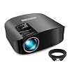 Projector, GooDee 2022 Upgraded HD 1080P Video Projector, 8500L Outdoor Movie Projector, 230″ Supported Home Theater Projector, Compatible with Fire TV Stick, PS4, HDMI, VGA, AV and USB, Black (YG600)