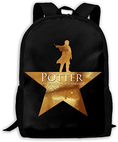 LSJGG Adult Classic DIY School Backpack,Potter, Ten Duel Commandments School Bag Travel Lightweight Daypack.