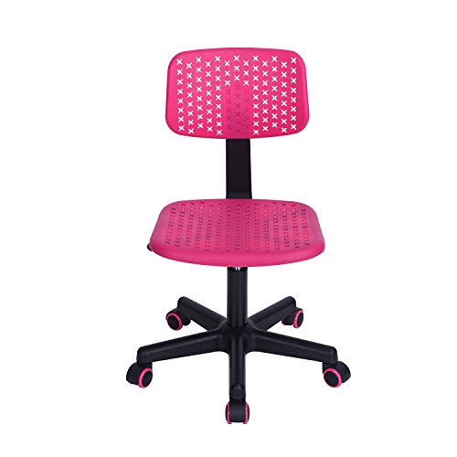 FurnitureR-bambini-sedia-a-schienale-basso-regolabile-computer-sedile-girevole-design-ufficio-Task-Chair-Armless-sedia-studio-per-bambini-Pink