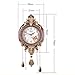 Aero Snail Large Size Retro Vintage Imperial Style Elegant Silent Wood Metal Wall Clock with Swinging Pendulum