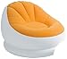 Intex Inflatable Colorful Cafe Chaise Lounge Chair + Ottoman, Orange | 68572E-O