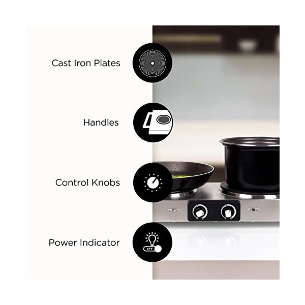 Duronic-Hot-Plate-HP2SS-Table-Top-Cooking-2500W-Stainless-Steel-Electric-Single-Hob-with-Handles-2-Cast-Iron-Portable-Hob-Rings-1500W-1000W-For-Warming-Cooking-Boiling-Frying-Simmering Duronic Hot Plate HP2SS | Table-Top Cooking | 2500W | Stainless-Steel Electric Double Hob with Handles | Two Cast Iron…
