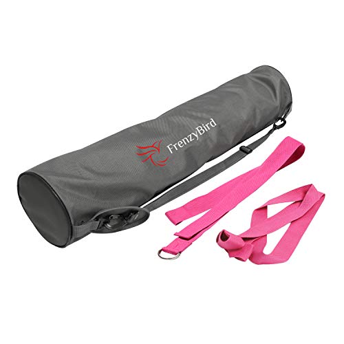 FrenzyBird Eco-Friendly,Reversible,Non-Slip,Double-Sided TPE Yoga Mat with Body Alignment System,Oxford Mat Bag and Strap, Free of PVC and Other Harmful Chemicals, ¼ inch Thick,Ideal for Yogis - Thumbnail 2