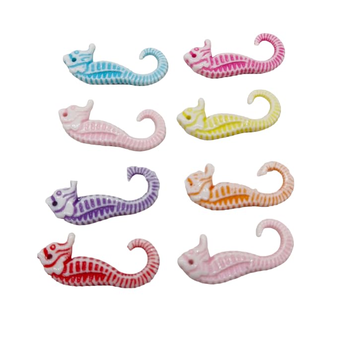 YOVECATHOU 100pcs Mini Conch Seashells Sea Stars Seahorse Ornaments - Beach Wedding Home Decor Crafts Aquarium