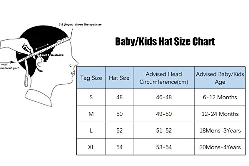 Flammi Baby/Toddler Flap Sun Hat with Chin Strap Adjustable Cartoon Dinosaur Printed Hat Cap Sun Protective Swim Hat (6-12 Months, White)