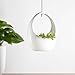 Mkono White Ceramic Hanging Planter Flower Plant Pot