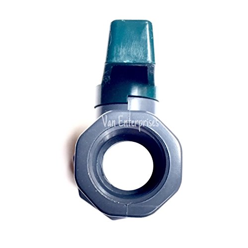 1" PVC Ball Valve Garden Faucet Spigot Hose Bibb (1" Male/Female Pipe Thread) For Rain Barrels, Water Tanks, Aquariums - Thumbnail 2