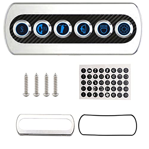 SpinLeg Marine Switch Panel Set 6 Gang Boat Switch Panel 12 Volt