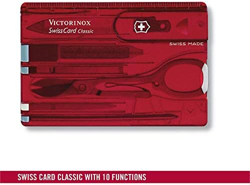 Amazon Com Victorinox Swiss Army Swiss Card Translucent Ruby Victorinox Swiss Army Sports Outdoors