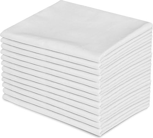Apparel Innovations White Pillowcases, Standard Size, 42 x 34 T-180 Percale, 12-Pack (12)