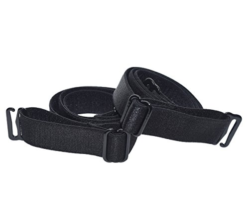 DoHope Shoulder Bra Straps Replacement 12mm 15mm 18mm Width 46cm Length Adjustable (15mm Width （4pairs Black & Beige)) - Thumbnail 6