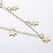 SEAYII Women Star Choker Necklace Gold Dangle Drop 14K Gold Fill Lucky Trendy Dainty Chain Short Boho Beach Simple Delicate Handmade Gold Jewelry Gift