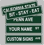 Custom Street Sign 4"x18" Aluminum
