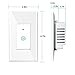 Smart WiFi Switch Light Wall Touch Remote Automatic Control TUYA Works with Smartphone Amazon Alexa Google Assistant, Overload Protection 15 A No Hub Timing Function NEW DESIGN GLASS PANEL NO SCRATCH