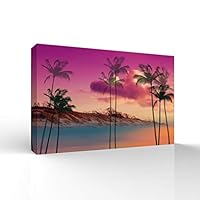 Canvas Wall Art The Palms Under The Sunset Canvas Prints Home Artwork Decoration for Living Room,Bedroom - 12x18 inches