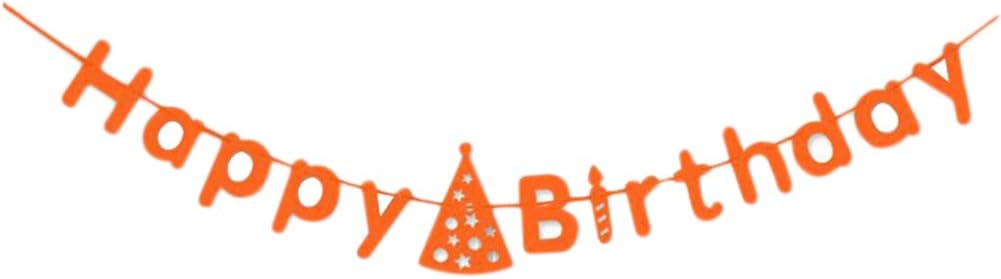 Cdet Decor Flag Happy Birthday String Flag Wedding Party Celebration Bunting Props Garland Party Accessories Orange
