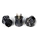 Orei GP-023 Schuko European to UK Grounded Plug Adapter - 3 Pack