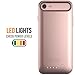 Battery Case for Apple iPhone SE(2022)/SE(2020)/8/7/6S/6, Slim Protective Cover with Battery Pack, 2-in-1 Case with Built in Extended Charging Back Up Power Bank (4.7 inch) BX170 -Rose Gold