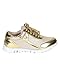 Nature Breeze CD33 Metallic Shimmer Lace Up Lightweight Cross Training Sneaker - Gold