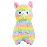 SZTLAE Christmas 17cm Rainbow Alpaca Soft Stuffed Animal Plush Doll Toy For Kid Birthdays New Year Gift
