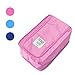 Buruis Portable Travel Shoe Bag, Lightweright Luggage Shoe Bag Organizer Pouch with Mesh Pocket - (Pink)