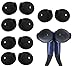 Ear Buds for Headphones,Samsung Galaxy S6 S6Edge G9200 G9250 G9208 Earphones Ear Cover, Note5 Earphone BLUEWALL Durable Silicone Fit Soft Thin Light Ear Cushion,6 Pairs,Black