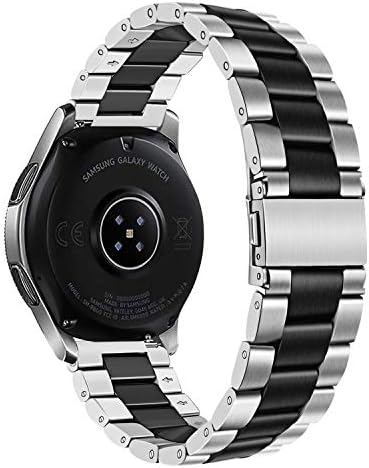 iWonow Compatible Galaxy Watch 46mm Bands, 22mm Stainless Steel Metal Watch Band Bracelet Replacement Strap for Samsung Gear S3 Classic/Frontier,TicWatch Pro/E2/S2, Fossil Gen 4 Q Explorist HR