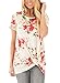 Dokotoo Womens Ladies Fashion Summer Boho Floral Shirts and Blouses Tops White X-Large