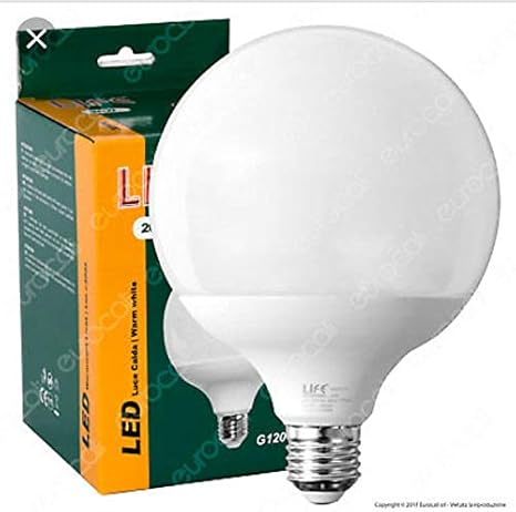 Life Lampada Led Globo 120g 24w E27 3000k Luce Calda 39 920424c Amazon It Illuminazione