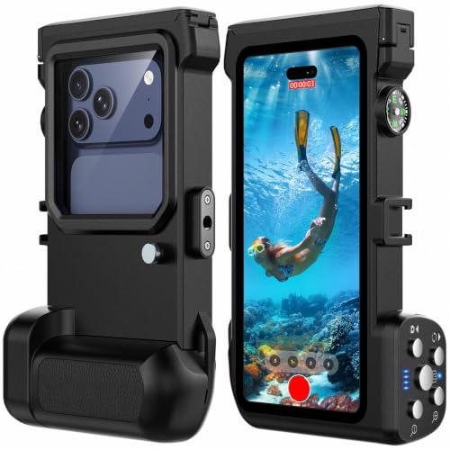 Focusor Waterproof Case 15 m [Universal] Smartphone Compatible with Bluetooth IPX8 Professional Underwater Cover Dry Bag for iPhone Samsung Huawei XiaoMi Oppo Vivo Android 4.7-6.9 Inch Black | Compatibile con Smartphone 4.7-6.9'',IPX8 Cover Subacquea Professionale,Asciutta Bors,iPhone Samsung Google XiaoMi Huawei ecc