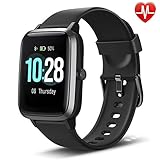 LETSCOM Fitness Tracker with Heart Rate Monitor, Smart Watch, Activity Tracker, Step Counter, Sleep Monitor, Calorie Counter, 1.3