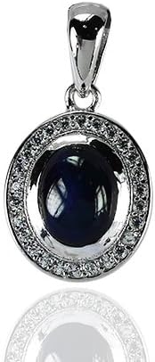 Blue Star Sapphire Diffusion Solid 925 Sterling Silver Pendant (gp411)