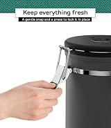Coffee Gator Airtight Canister 900 mL Stainless Steel with Date Tracker view 3