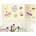 RoomMates Happi Cupcake Peel and Stick Giant Wall Decals